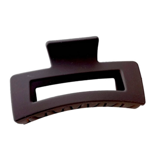 $12 (2 for $20) Large Matte Dark Chocolate Brown Rectangular Hair Claw Crab Clip